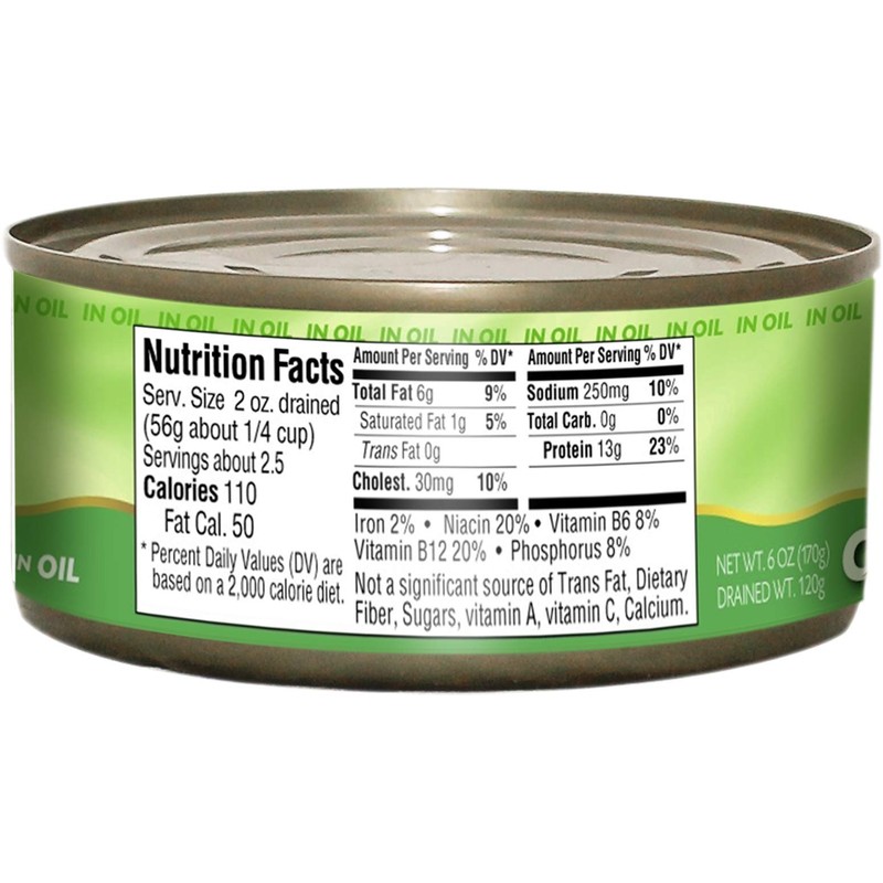 Gefen Chunk Light Tuna in Oil 6oz (6 Pack), Low