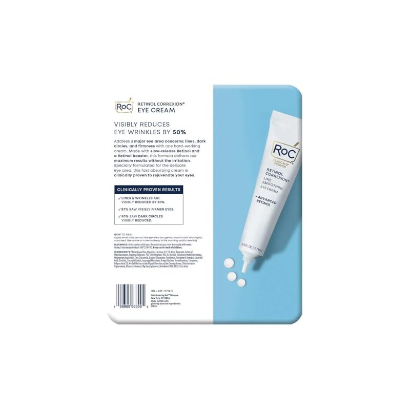 Eye See RoC Line Smoothing Eye Cream, 0.6 Fluid Ounce