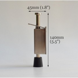 Stainless Steel Door Stopper Spring Loaded Telescopic Step On Door Holder Stop & Release by Foot