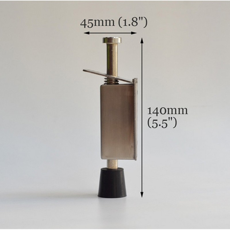 Stainless Steel Door Stopper Spring Loaded Telescopic Step On Door