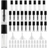 28 Pcs Empty Mascara Tubes with Eyelash Wand, Rubber Inserts and Funnels Empty Small Sample Size Mascara Container for Castor Oil Eyelash Growth Oil(As Shown)