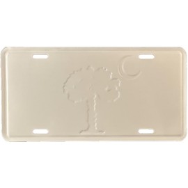 Hangtime South Carolina - Palmetto Moon 6 x 12 inch License Plate - Silver on Blue