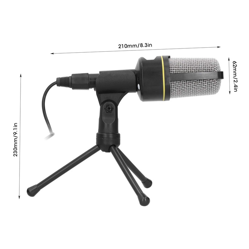 Vvikizy Condenser Microphone, Studio Microphone Set, Omnidirectional Microphone with Tripod