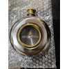 Courvoisier 5oz. Stainless Steel Window Flask And Brass Screw Top
