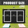 2 Packs Cornhole Mats 5 x 8 Ft Felt Prevent