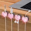 Mifoneix Bling Cord Organizer Holder,Heart Shape Magnetic Cable Clips with