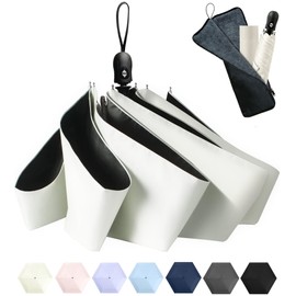 GDEEL Parasol, Folding Umbrella, One-touch Automatic Open and Close, Umbrella Cover, 7.5 oz (212 g), For Both Rain and Shine, Durable, Lightweight, Folding Umbrella, Women's, Men's, Sun Umbrella, UV