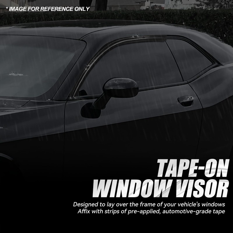 Auto Dynasty 2Pcs Carbon Fiber Pattern Window Visors Compatible with