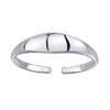 SILVEGO Women's Toe Ring 925 Sterling Silver Smooth, Silver