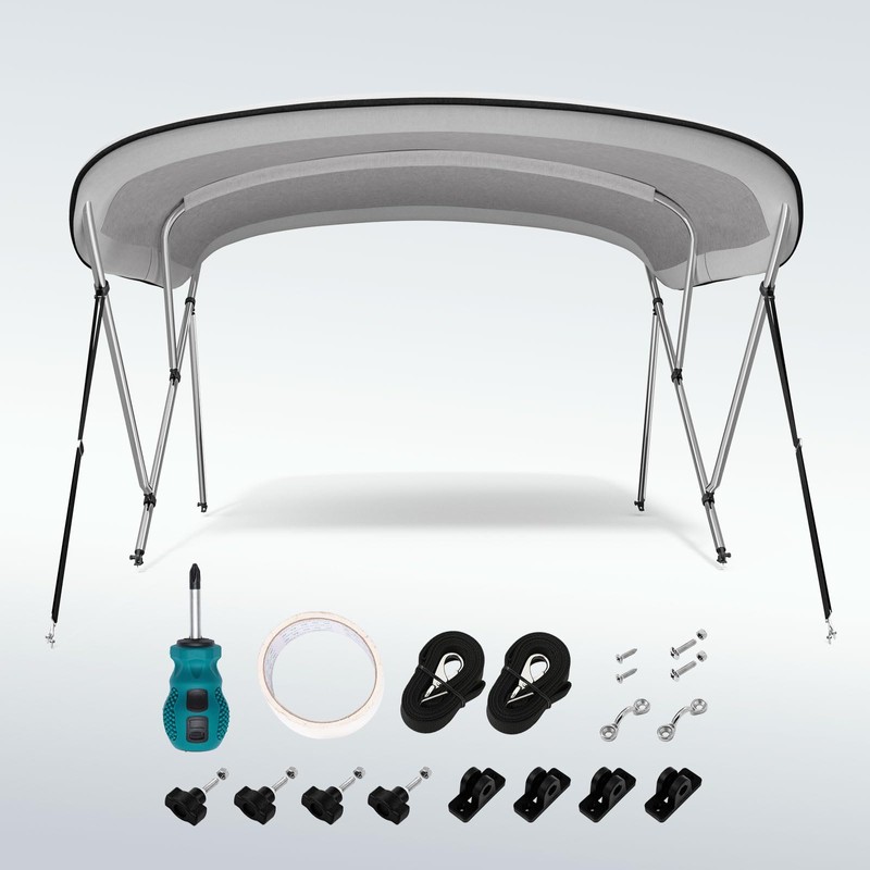 KING BIRD 3-4 Bow Bimini Boat Top Cover Sun Shade