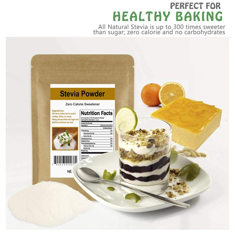 CCnature Stevia Powder Extract Natural Sweetener Zero Calorie Sugar Substitute