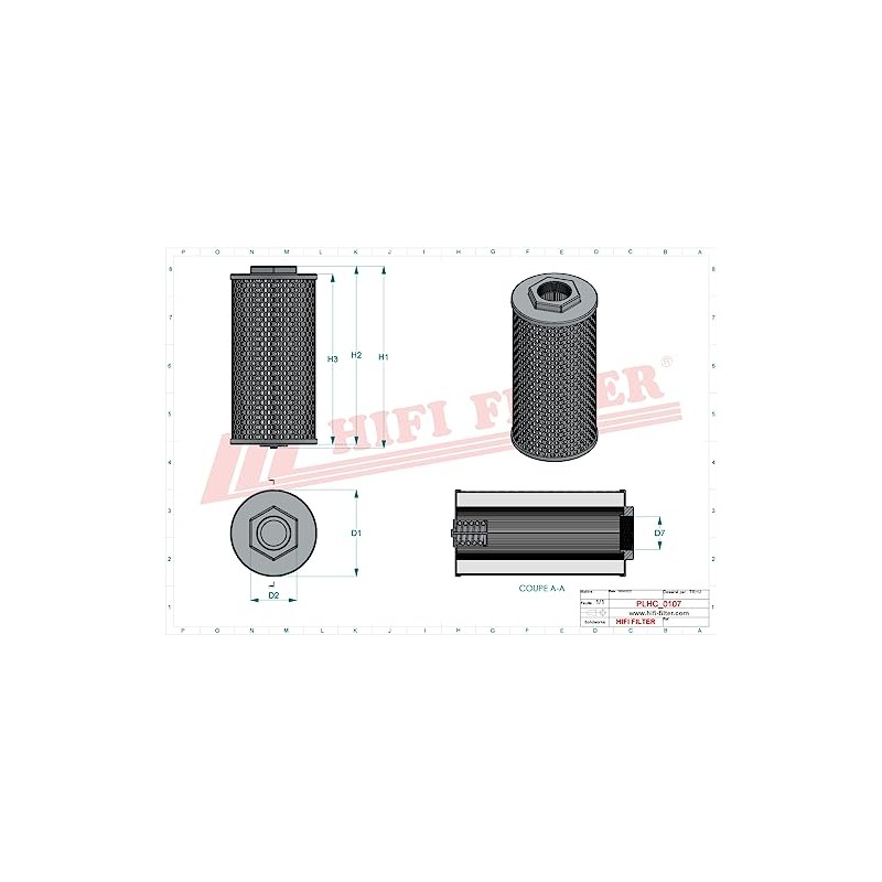 HIFI Filter Hydraulic Filter SH 60916 Compatible with HY 9133/2