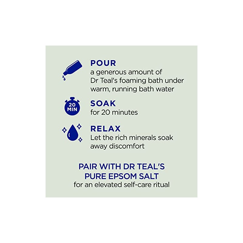 Dr Teal's Foaming Bath with Pure Epsom Salt, Relax &