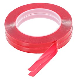Operitacx Cinta Adhesiva Doble Cara 2 Rollos para Uñas Postizas de Acrílico, Práctica y Fácil de Cortar para Exhibición y Embalaje de Uñas