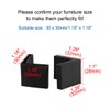 sourcing map 30mm x 30mm Angle Iron Foot Pads L