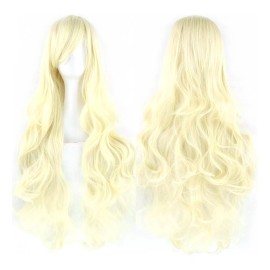 Lucky Day Peluca Cabello Ondulado Color Rubio Cenizo Con Flequillo