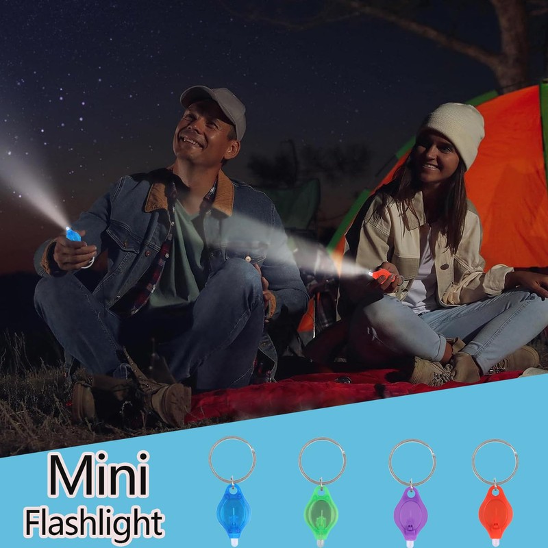 MODOAO LED Keychain Small Torch Light, 5 Pack White Light