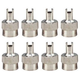 Tire Valve Stem Cap, 8 Pcs Metal Slotted Slot Valve Caps, Tire Valve Air Dust Cover Stem Cap Tyre Valve Caps, Valve Stem Covers Air-Proof Tire Caps Tire Dust Cap for Cars Trucks Bicycles (Silvery)
