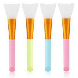 4pcs Silicone Face Mask Applicators,Soft and Flexible Face Mask Brush Applicator,Reusable Face Mask Spatula Brush for Mud,Clay,Charcoal