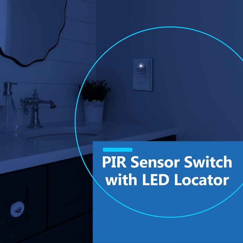 LIDER Motion Sensor Switch with Wall Plate, PIR Sensor Light