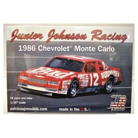 Salvinos JR Models JJMC1986NB Junior Johnson Racing 1986 Monte Carlo 1:24 Scale Plastic Model Kit - Requires Assembly, SJMJJMC1986NB