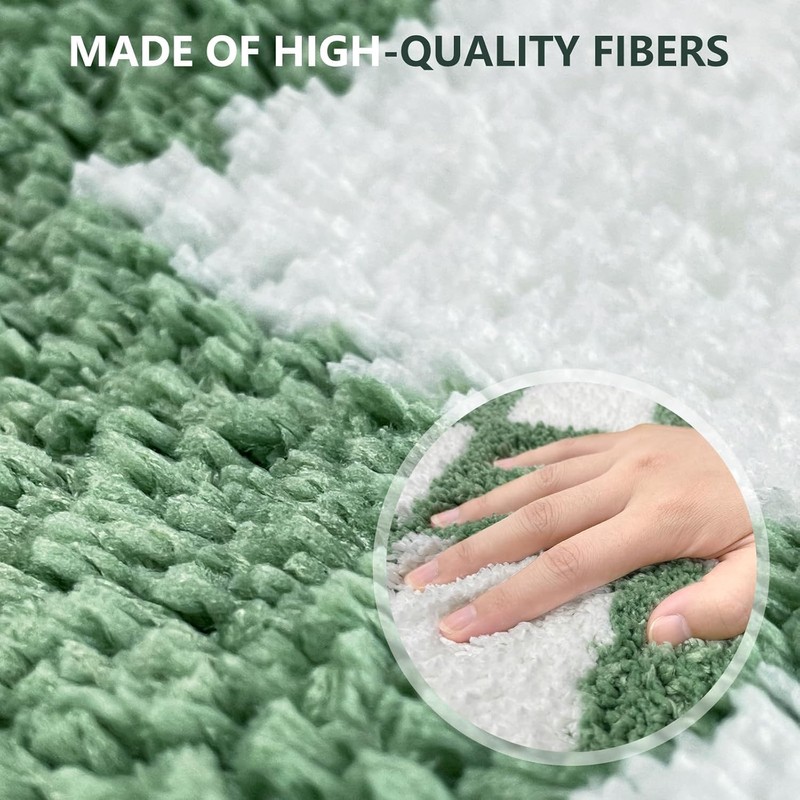 AIBIIN Bath Mat Non-Slip Bathroom Mat Super Absorbent,Soft Microfiber Absorbent