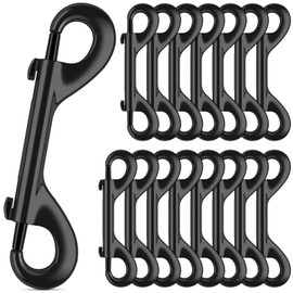 ERKOON Extra Large 4.7 inch Double Ended Bolt Snaps Hooks 220lbs Load Capacity Zinc Alloy Double Sided Clips Heavy Duty Trigger Snap for Dogs Leashes/Water Bucket/Horse Feed/Hammocks (16 Pack)