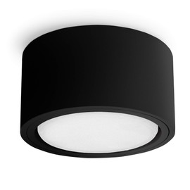 SSC-LUXon CELI-X LED Surface-Mounted Ceiling Light Matt Black Flat and Round Includes Replaceable LED GX53 with 5 W Warm White