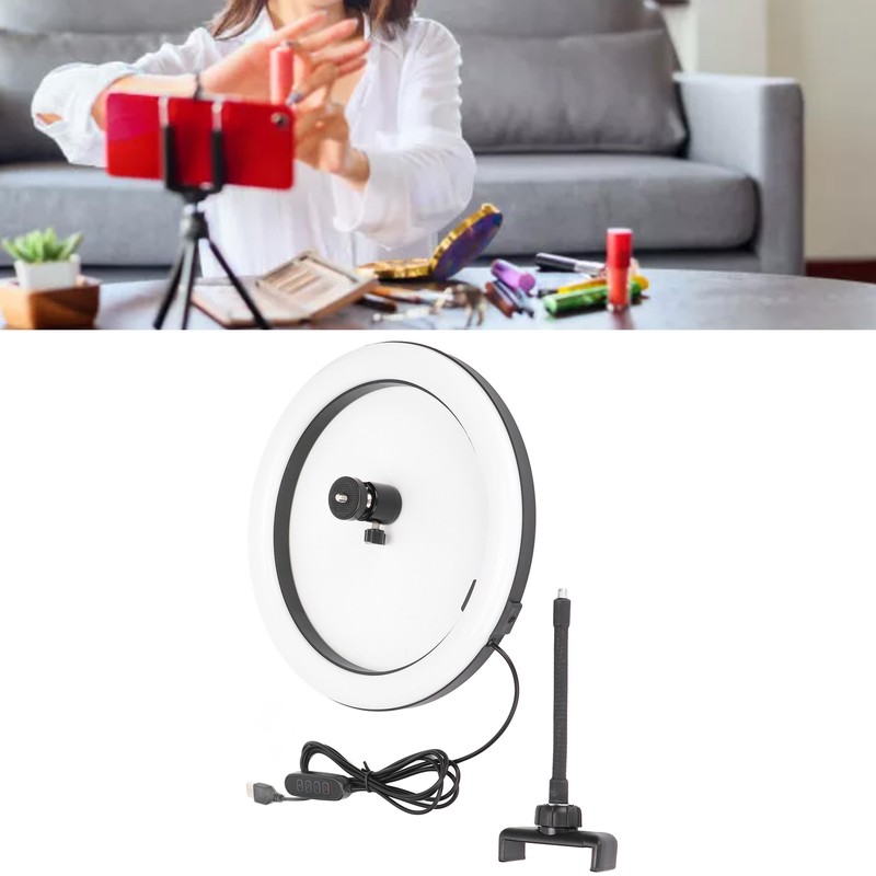 LED Selfie Ring Light Dimmable Photography Fill Light with Stand