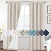 H.VERSAILTEX Linen Look 100% Blackout Curtains 84 Inches Long for
