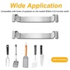 2pcs Stainless Steel Griddle Spatula Stand - Clamp-On Edge Mount