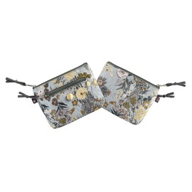 Emily Floral Jacquard Coin Purse, Cotton Canvas, 14 x 11 cm by Earth Squared (Blue)