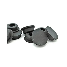 1 3/8" Black Rubber Plugs for Holes - Rubber Hole Plugs with Compression Stem - Rubber Push in Stem Bumpers Rubber Push in Bumpers - Rubber Drill Hole Plugs Push in Compression Stem (2)