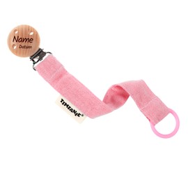 Timfanie® Dummy Holder Girl Baby Pink with Engraving and Adapter