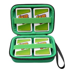 XANAD Playing Cards Case for UNO/Phase 10/ Skip Bo/Five Crowns/Skyjo/PM TCG Trading Cards Game, Green Case Only