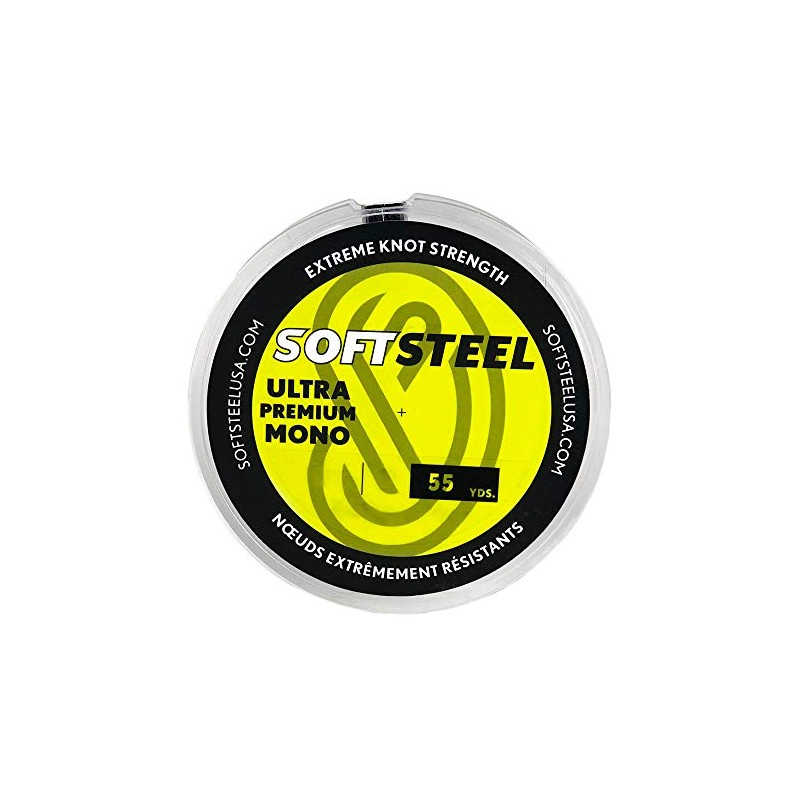 Soft Steel Ultra Premium Monofilament Clear 110 Yard Spool- 40-Pound