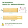 VaeFae 3 Pack Bamboo Drawer Dividers, 4" High Adjustable 16.6"
