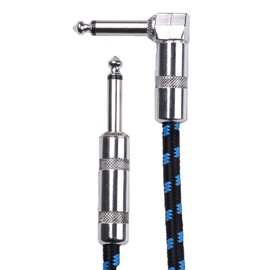 Guitar Noise Reduction Cable Black Blue Copper Core Guitar Instrument Cord for Home Stage Use 3 Meters