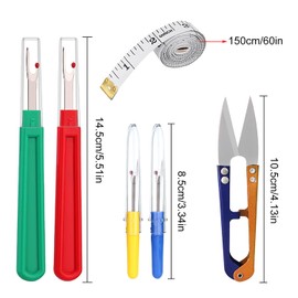YPYMOD Pack of 4 Seam Rippers, with Protective Cap, Large/Small Sewing Seam Ripper, Comes with Trimming Scissors for Seams, Thread Cutter Removal Tool Separator for Seams for Opening Seams and Hems