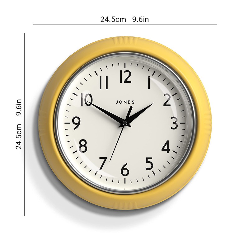 JONES CLOCKS® Ketchup Wall Clock Retro Design Perfect for Kitchen