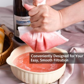 4 Pack Nut Milk Bag Reusable Fine Mesh Strainer for Juicing Nut Bag Food Strainer Cheese Cloth Bag for Straining Juice Coffee Yogurt Tea Milk Almond Soy Fine Mesh Filter Cheesecloth Bags