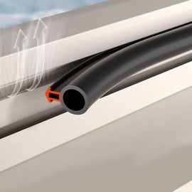 5m Window & Door Gap Weatherstrip - Draft & Noise Blocker Draftproof Small 5m/Black