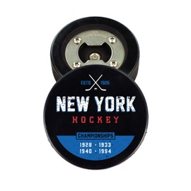 The PuckOpener - Hockey Puck Bottle Opener - New York Manhattan Champs by The PuckOpener