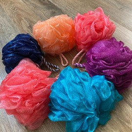 Freeman Exfloliating Gentle Shower Bath Loofah Sponge Large Mesh - 6 Pack