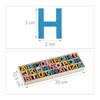 Relaxdays Wooden Letters Set, 324 Pieces, Capital Letters A-Z, and