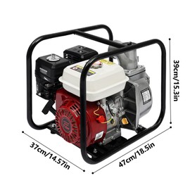 LINISHOP 3 Inch 4-Stroke 7.5 HP Gasoline Engine Water Pump 210CC Gasoline Powered Water Transfer Pump 5.5kw 3600RPM Portable High Pressure Water Transfer Pump for Garden Irrigation Pumping Drainage
