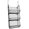 3 Tier Hanging Foldable Wire Baskets Closet Organizer Clothes Shelves