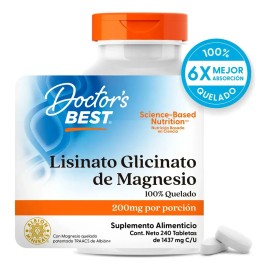 Glicinato De Magnesio Quelado Alta Absorción | 200mg 240 Tab Sin Sabor