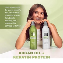 Recamier SalonIn Keratin Ultra Force Shampoo Sin Sal Para Cabellos Débiles y Maltratados Fortalece y Reconstruye el Pelo 10.1oz(300ml) â€¦