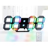 KOSUMOSU Multicolor Digital Clock, 7 Color LED Clock, Neon Clock,